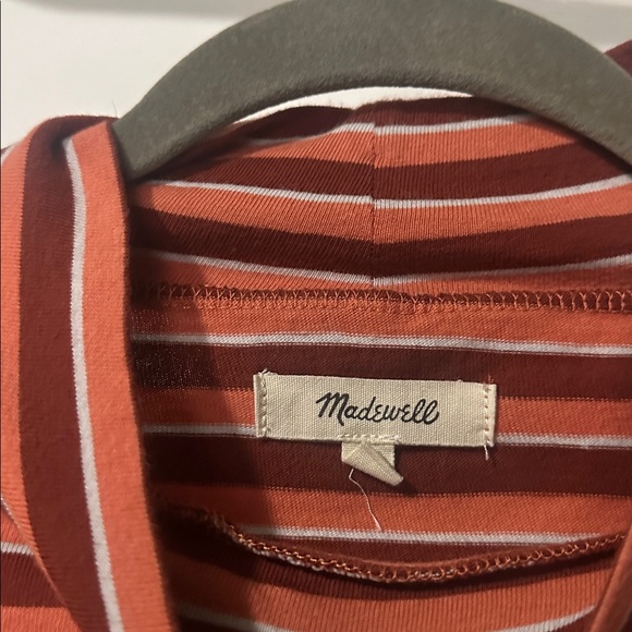 Madewell Wide-Sleeve Turtleneck Westwater Stripe Burnished Mahogany Large - Picture 12 of 12